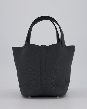 Hermès Picotin Lock 18 Bag in Ardoise Clemence Leather with Palladium Hardware
