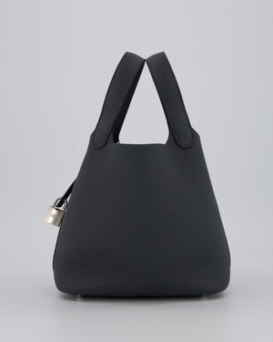 Hermès Picotin Lock 18 Bag in Ardoise Clemence Leather with Palladium Hardware