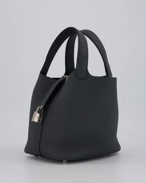 Hermès Picotin Lock 18 Bag in Ardoise Clemence Leather with Palladium Hardware