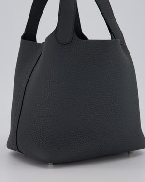 Hermès Picotin Lock 18 Bag in Ardoise Clemence Leather with Palladium Hardware