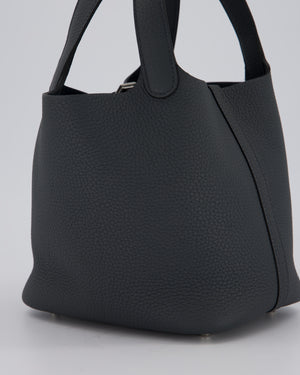 Hermès Picotin Lock 18 Bag in Ardoise Clemence Leather with Palladium Hardware