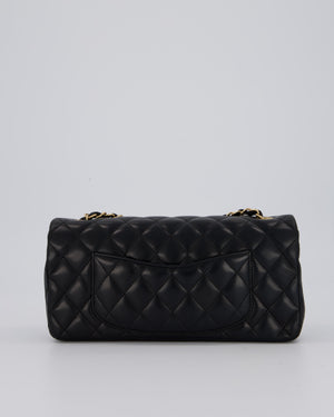 *RARE* Chanel Vintage Black East West Flap Bag In Lambskin Leather with Gold Hardware