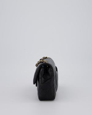 *RARE* Chanel Vintage Black East West Flap Bag In Lambskin Leather with Gold Hardware