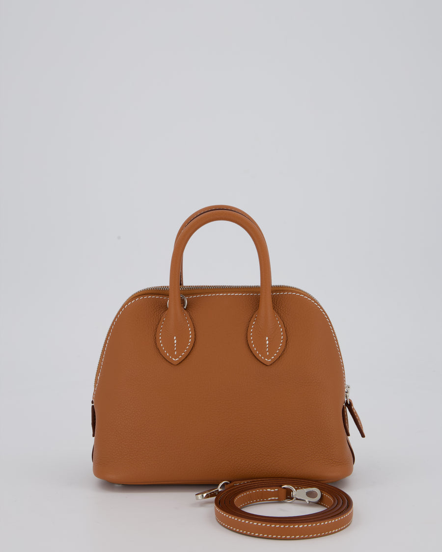 *HOT* Hermès Mini Bolide in Gold Evercolour Leather with Palladium Hardware