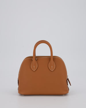 *HOT* Hermès Mini Bolide in Gold Evercolour Leather with Palladium Hardware
