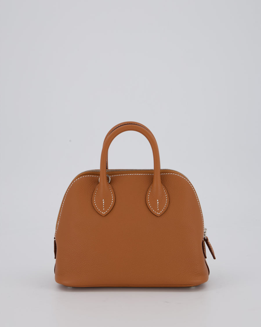 *HOT* Hermès Mini Bolide in Gold Evercolour Leather with Palladium Hardware