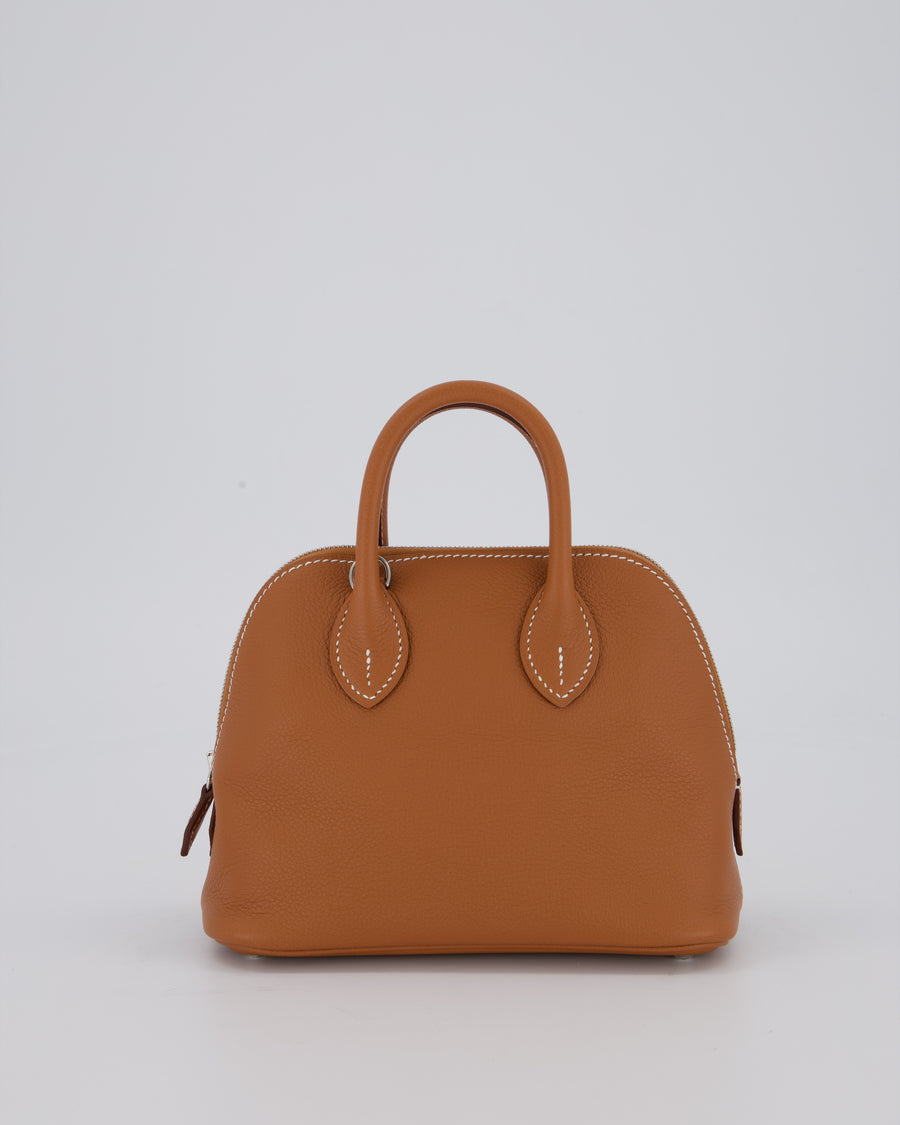*HOT* Hermès Mini Bolide in Gold Evercolour Leather with Palladium Hardware
