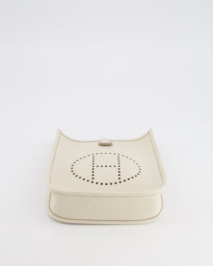 Hermès Mini Evelyne Amazone Bag in Craie Clemence Leather with Gold Hardware