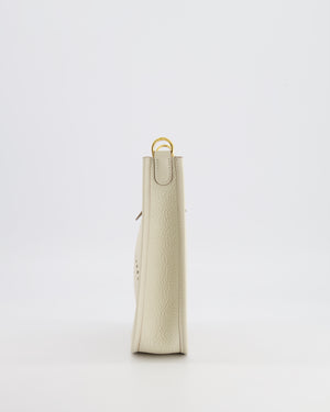Hermès Mini Evelyne Amazone Bag in Craie Clemence Leather with Gold Hardware