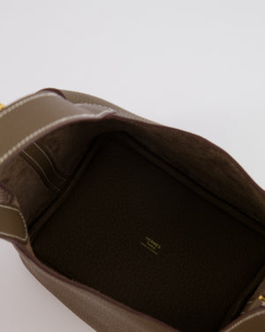 Hermès Picotin Lock 18 Bag in Etoupe Clemence Leather with Gold Hardware