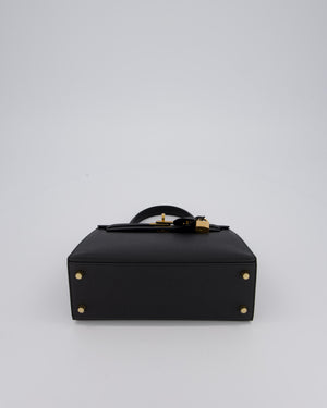 Hermès Kelly 25 Sellier Bag in Noir Epsom Leather with Gold Hardware
