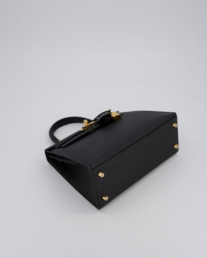 Hermès Kelly 25 Sellier Bag in Noir Epsom Leather with Gold Hardware