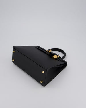Hermès Kelly 25 Sellier Bag in Noir Epsom Leather with Gold Hardware