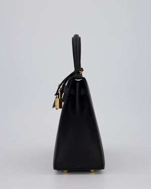 Hermès Kelly 25 Sellier Bag in Noir Epsom Leather with Gold Hardware