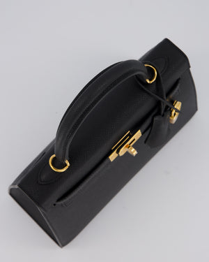 Hermès Kelly 25 Sellier Bag in Noir Epsom Leather with Gold Hardware