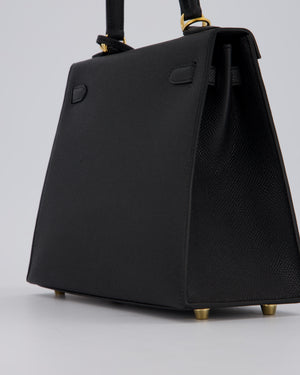 Hermès Kelly 25 Sellier Bag in Noir Epsom Leather with Gold Hardware