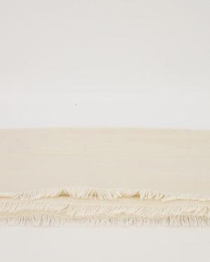 *IN DRY CLEANING* Christian Dior Beige Cannage Square Cashmere and Wool Scarf Size 140 x 140cm