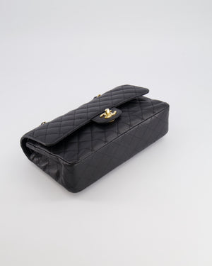 Chanel Black Medium Classic Double Flap Bag in Caviar Leather with Gold Hardware