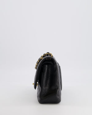 Chanel Black Medium Classic Double Flap Bag in Caviar Leather with Gold Hardware