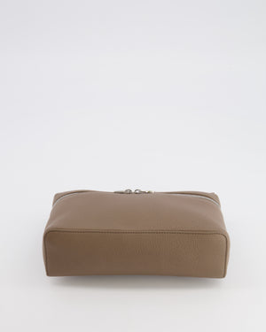 Loro Piana Extra Pocket L19 Bag in Taupe Brown Leather with Silver Hardware