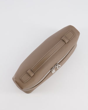 Loro Piana Extra Pocket L19 Bag in Taupe Brown Leather with Silver Hardware