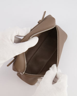 Loro Piana Extra Pocket L19 Bag in Taupe Brown Leather with Silver Hardware