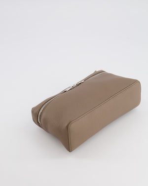 Loro Piana Extra Pocket L19 Bag in Taupe Brown Leather with Silver Hardware