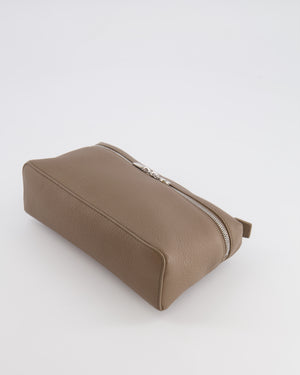 Loro Piana Extra Pocket L19 Bag in Taupe Brown Leather with Silver Hardware