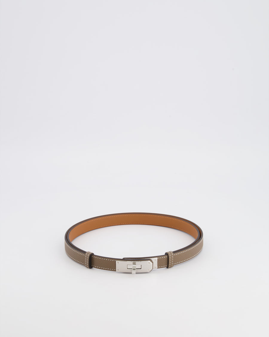 Hermès Kelly Belt in Etoupe Epsom Leather with Palladium Hardware
