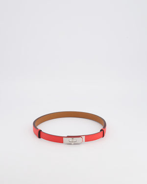 Hermès Kelly Belt in Rose Texas Epsom Leather with Palladium Hardware