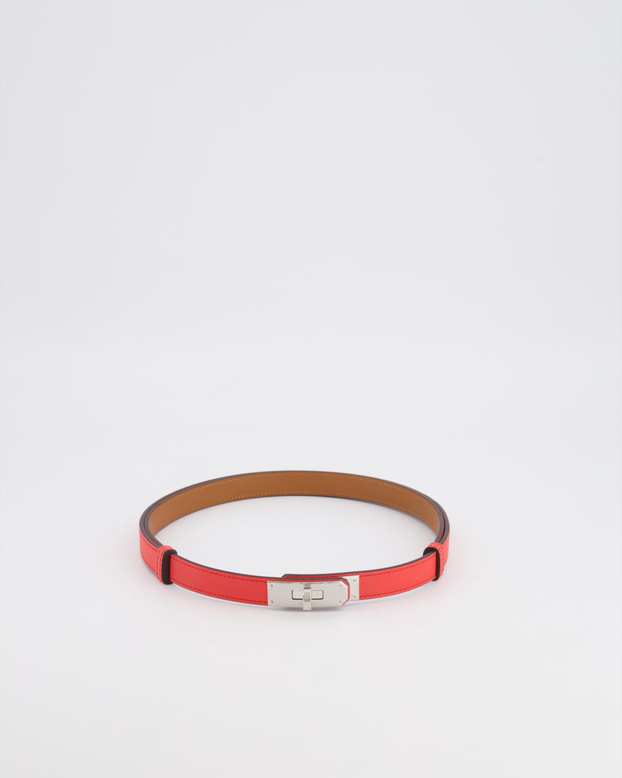 Hermès Kelly Belt in Rose Texas Epsom Leather with Palladium Hardware