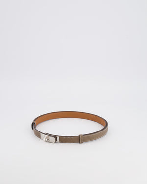 Hermès Kelly Belt in Etoupe Epsom Leather with Palladium Hardware