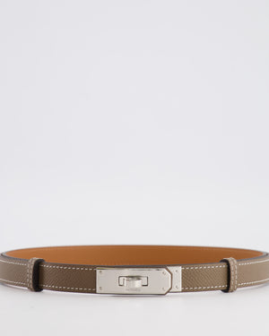 Hermès Kelly Belt in Etoupe Epsom Leather with Palladium Hardware