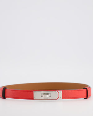 Hermès Kelly Belt in Rose Texas Epsom Leather with Palladium Hardware