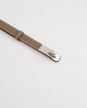 Hermès Kelly Belt in Etoupe Epsom Leather with Palladium Hardware
