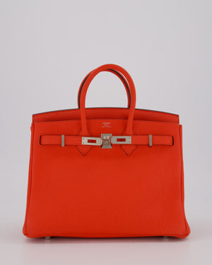 Hermès Birkin 25 Retourne Bag in Capucine Togo Leather and Palladium Hardware