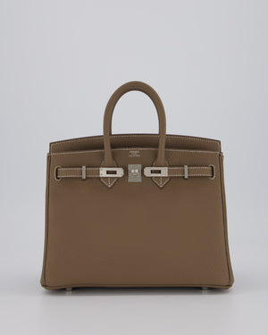 Hermès Birkin 25 Retourne Bag in Etoupe Togo Leather with Palladium Hardware