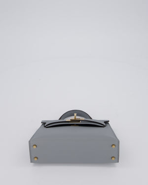 *RARE* Hermès HSS Mini Kelly II 20 Bag in Gris Pantin Epsom Leather with Permabrass Hardware