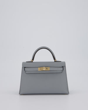 *RARE* Hermès HSS Mini Kelly II 20 Bag in Gris Pantin Epsom Leather with Permabrass Hardware