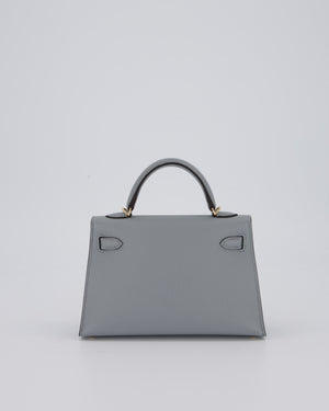 *RARE* Hermès HSS Mini Kelly II 20 Bag in Gris Pantin Epsom Leather with Permabrass Hardware