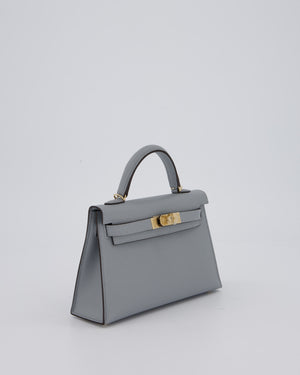 *RARE* Hermès HSS Mini Kelly II 20 Bag in Gris Pantin Epsom Leather with Permabrass Hardware
