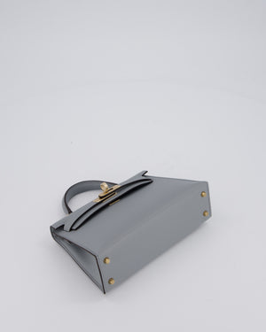 *RARE* Hermès HSS Mini Kelly II 20 Bag in Gris Pantin Epsom Leather with Permabrass Hardware