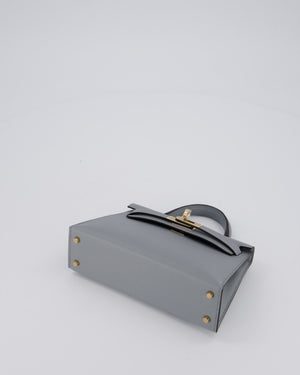 *RARE* Hermès HSS Mini Kelly II 20 Bag in Gris Pantin Epsom Leather with Permabrass Hardware