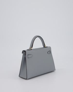 *RARE* Hermès HSS Mini Kelly II 20 Bag in Gris Pantin Epsom Leather with Permabrass Hardware