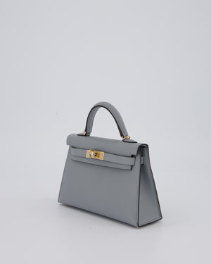 *RARE* Hermès HSS Mini Kelly II 20 Bag in Gris Pantin Epsom Leather with Permabrass Hardware