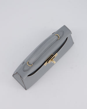 *RARE* Hermès HSS Mini Kelly II 20 Bag in Gris Pantin Epsom Leather with Permabrass Hardware