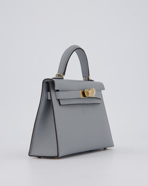 *RARE* Hermès HSS Mini Kelly II 20 Bag in Gris Pantin Epsom Leather with Permabrass Hardware