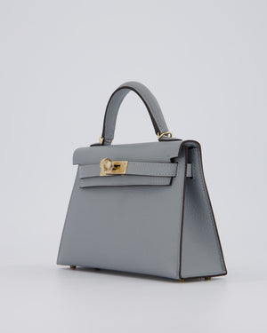 *RARE* Hermès HSS Mini Kelly II 20 Bag in Gris Pantin Epsom Leather with Permabrass Hardware