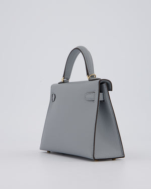 *RARE* Hermès HSS Mini Kelly II 20 Bag in Gris Pantin Epsom Leather with Permabrass Hardware