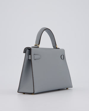 *RARE* Hermès HSS Mini Kelly II 20 Bag in Gris Pantin Epsom Leather with Permabrass Hardware